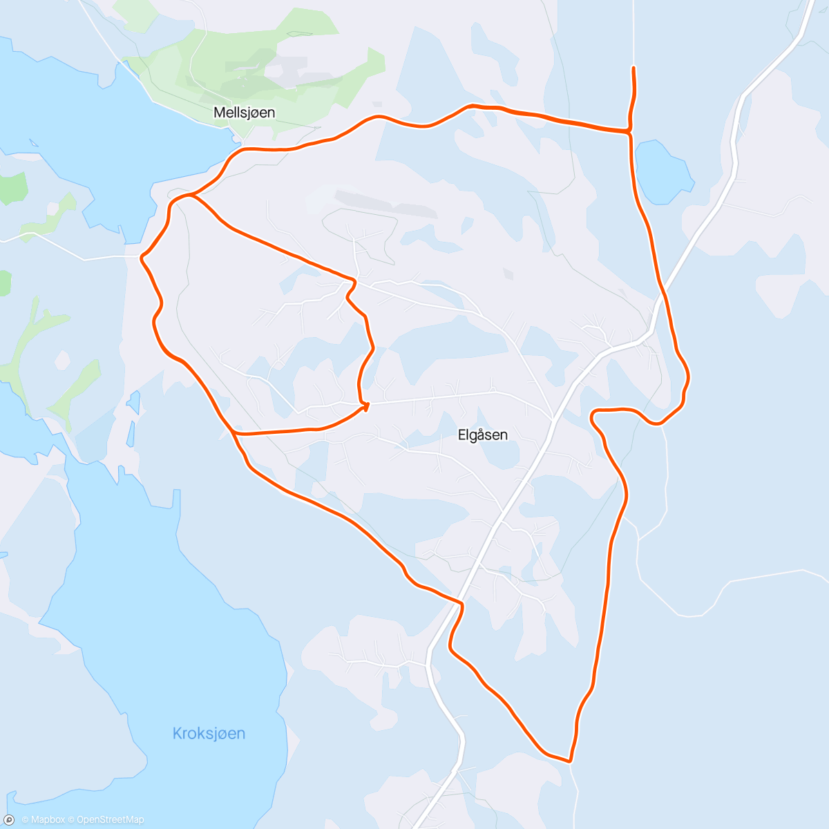 Map of the activity, 4x Elgåsen