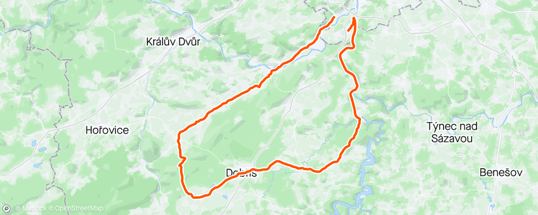 Map of the activity, Peloton - do Stechovicaku, pak jen s Ondrou a Pepou do Picina a pak uz jen s Pepou