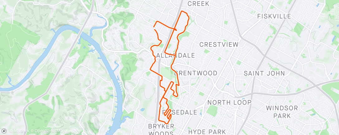 Map of the activity, Wednesday Evening Spin