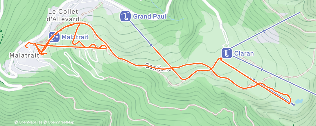 Map of the activity, J1 ski-taf 😎☀️