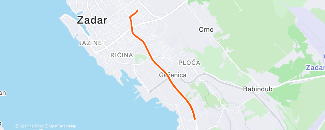 Map of the activity, Morning Run