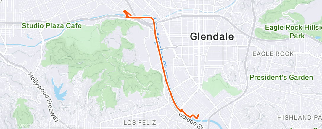 Map of the activity, Afternoon Ride