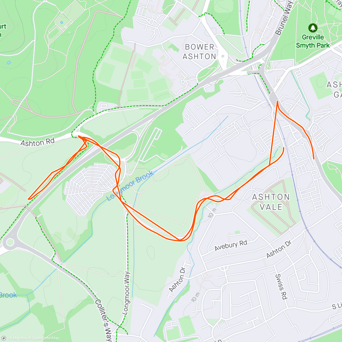 Map of the activity, 5K buggy run