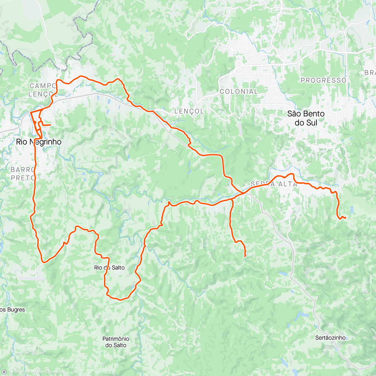 Kaart van de activiteit “Pedalada de mountain bike vespertina”
