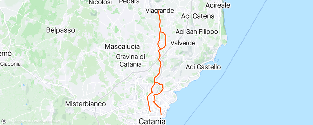 Map of the activity, Giretto manutenzione bici per la Randonnèe di Villasmundo 400km🤦
