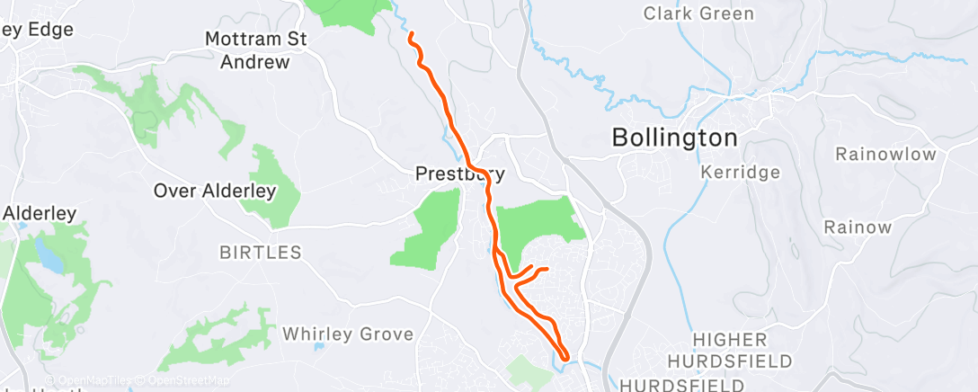 Map of the activity, Morning Run