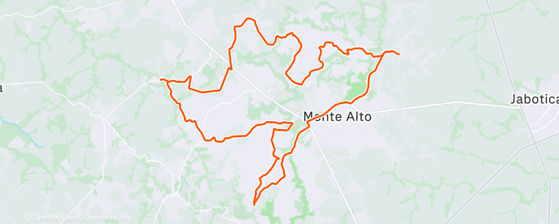 Map of the activity, Pedalada de mountain bike matinal