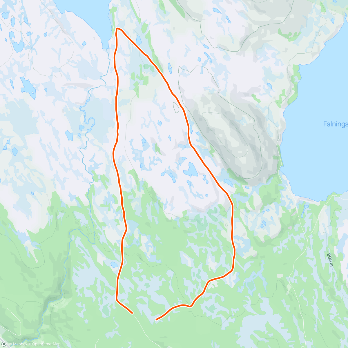 Map of the activity, Pulktur med Hege og Henrik