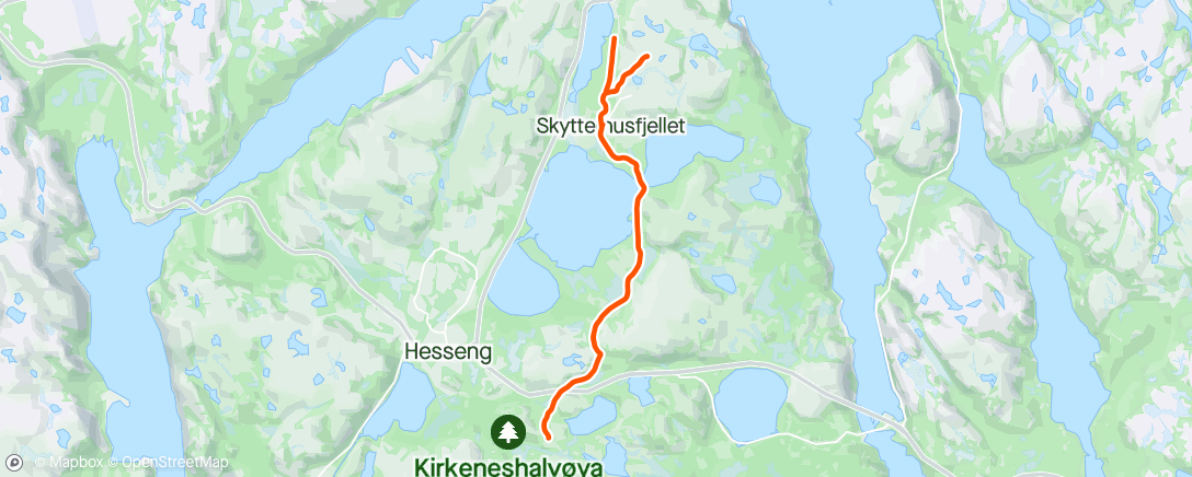 Mapa de la actividad (Lunch Nordic Ski)