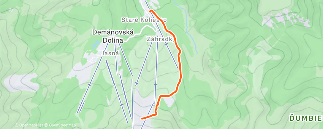 Map of the activity, Afternoon Backcountry Ski