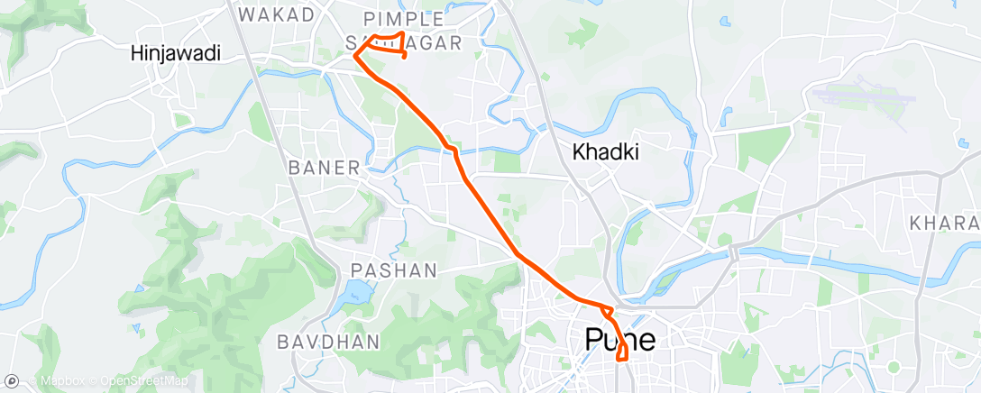 Map of the activity, Morning Ride to श्री दगडुशेठ हलवाई गणपती बाप्पा दर्शन