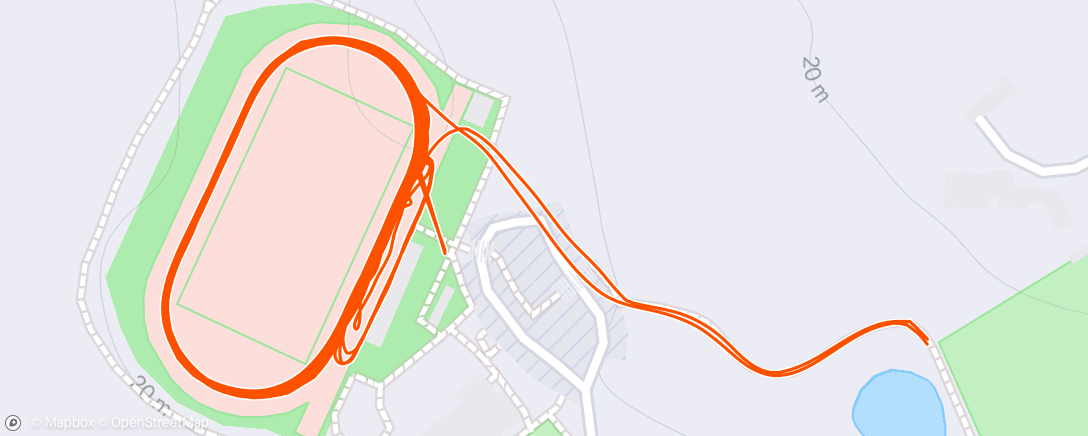 Map of the activity, 5x800s