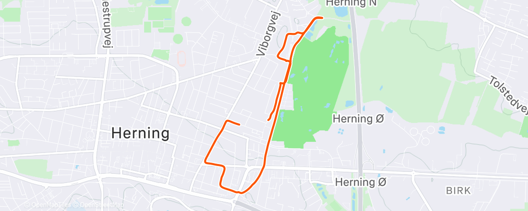 Map of the activity, Afternoon Run
