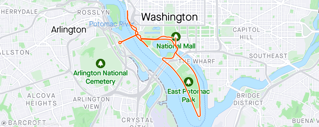 Map of the activity, Cherry Blossom 10 mile