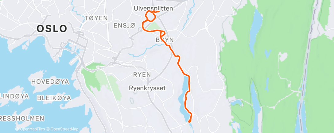 Map of the activity, Lunch Run