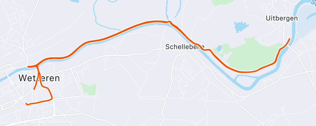 Map of the activity, Ochtendsessie trailrunning