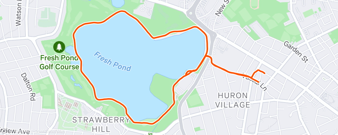 Map of the activity, Afternoon Run