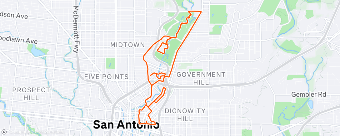 Map of the activity, Vibe: La Long Miles