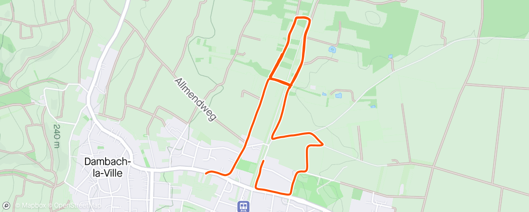 Map of the activity, Fractionné 4x1000