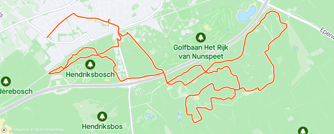Map of the activity, Namiddagrit MTB
