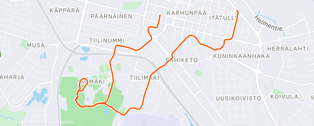 Map of the activity, Morning Walk