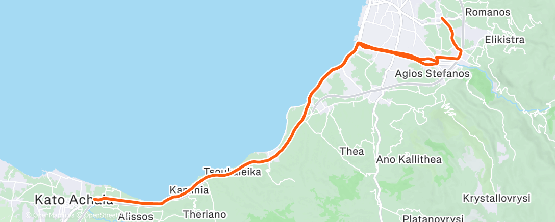 Map of the activity, Morning Ride