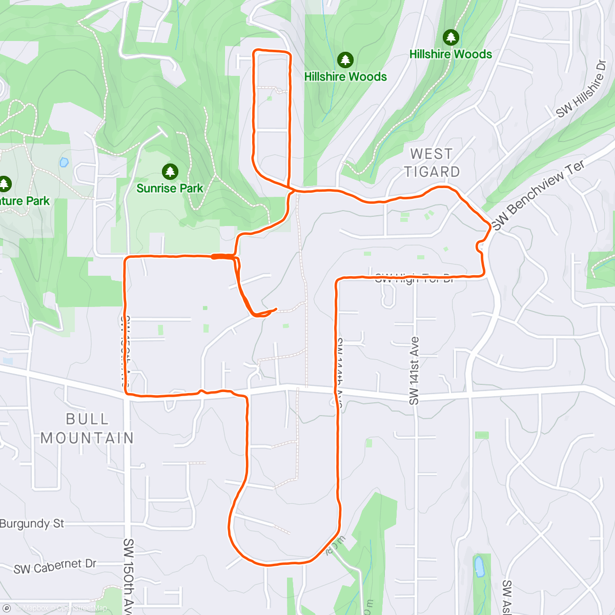 Map of the activity, 5k to end the day