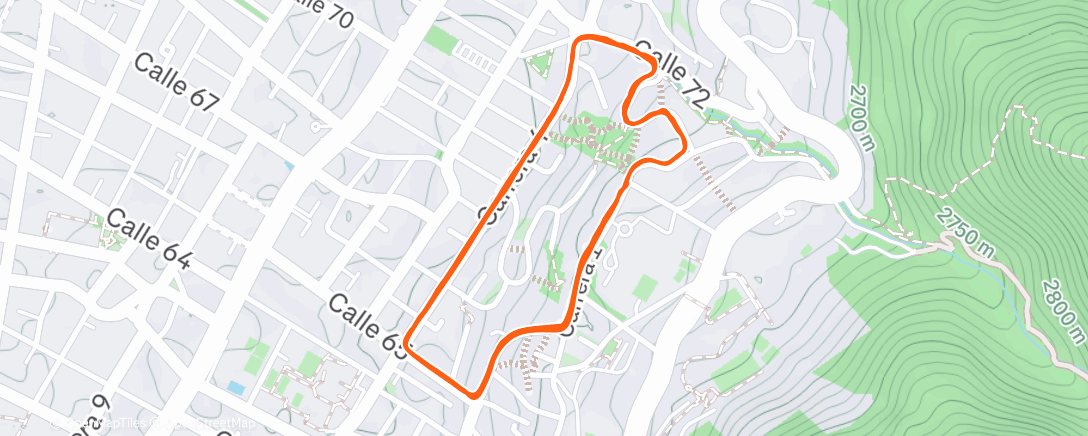 Map of the activity, Afternoon Mountain Bike Ride