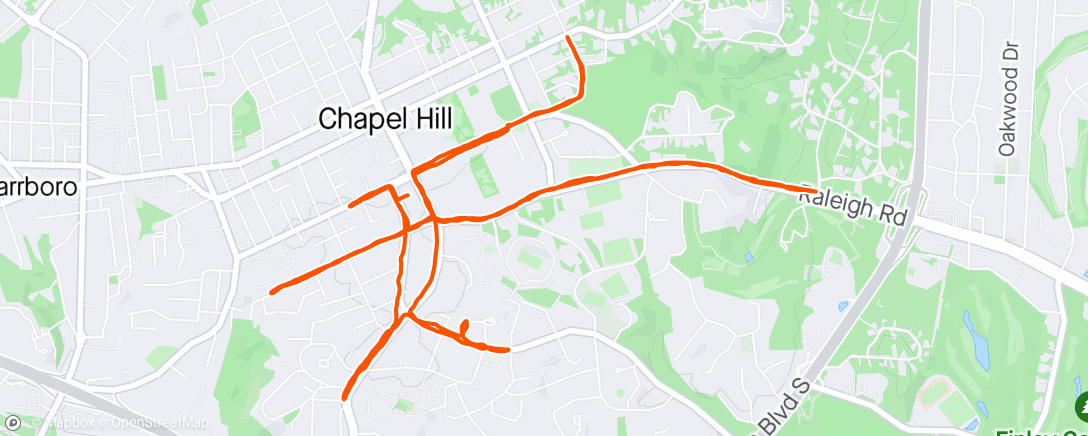Map of the activity, UNC Chapel Hill 👋