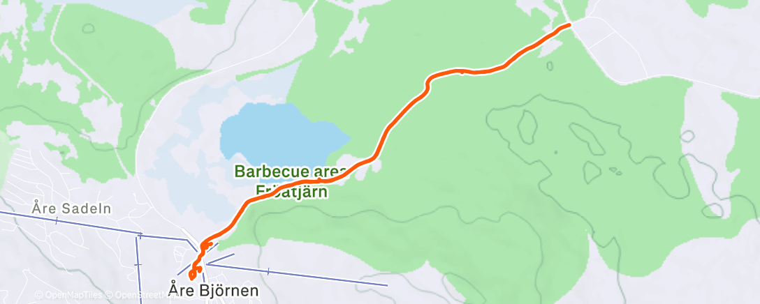 Map of the activity, Friday Afternoon Run