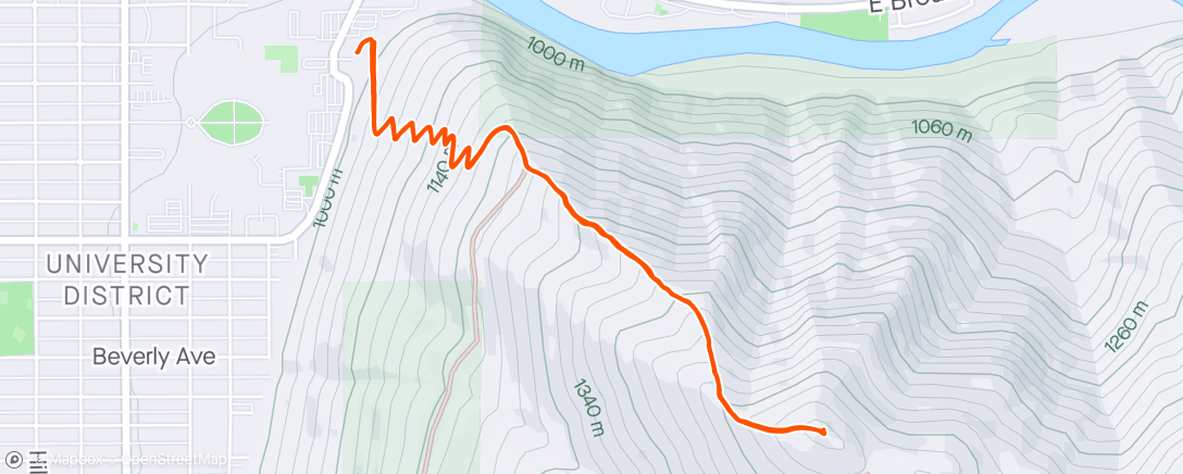Карта физической активности (Sentinel Hill Climb)