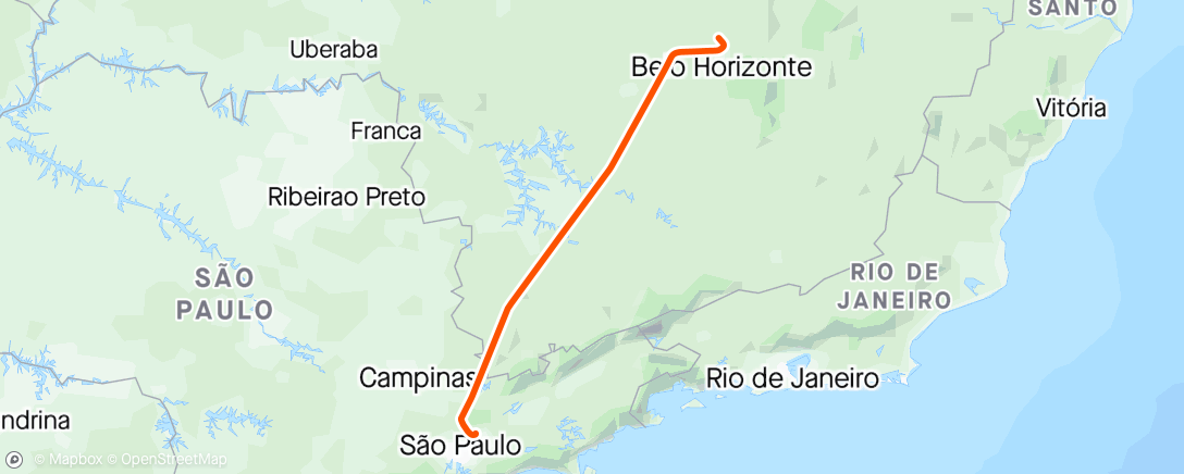 Map of the activity, BH - SP numa perna só