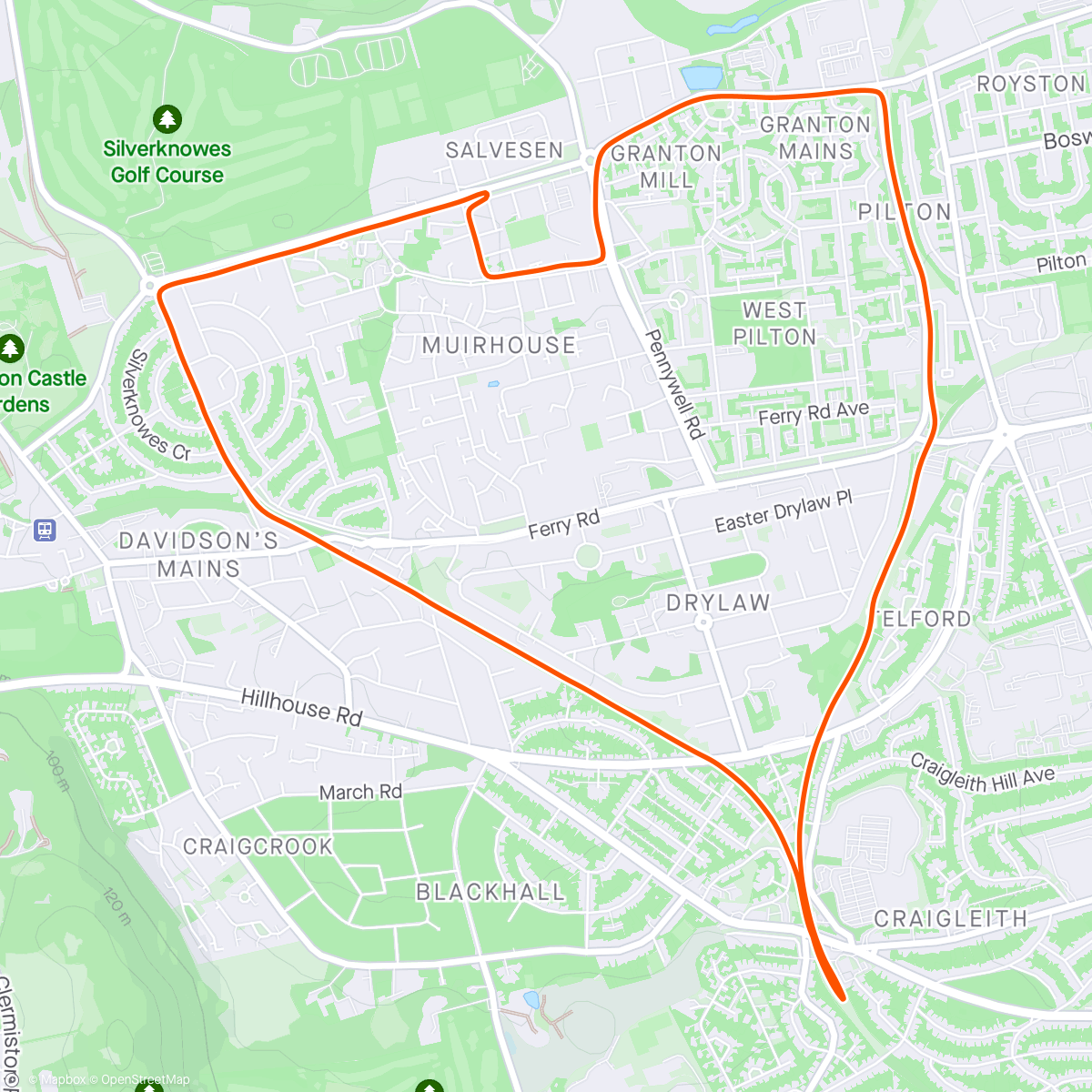 Map of the activity, Morning Run 8km