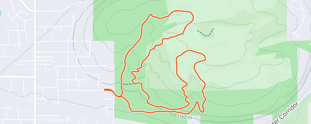 Map of the activity, Morning Trail Run
