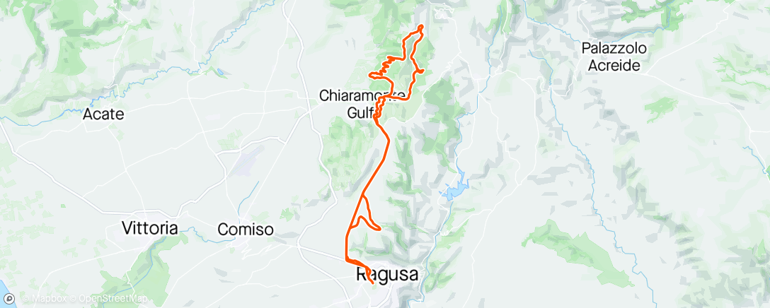 Mapa de la actividad, Sessione di mountain biking mattutina