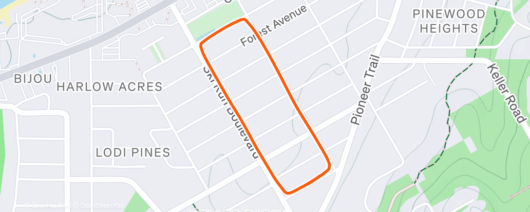 Map of the activity, Quick mile before work