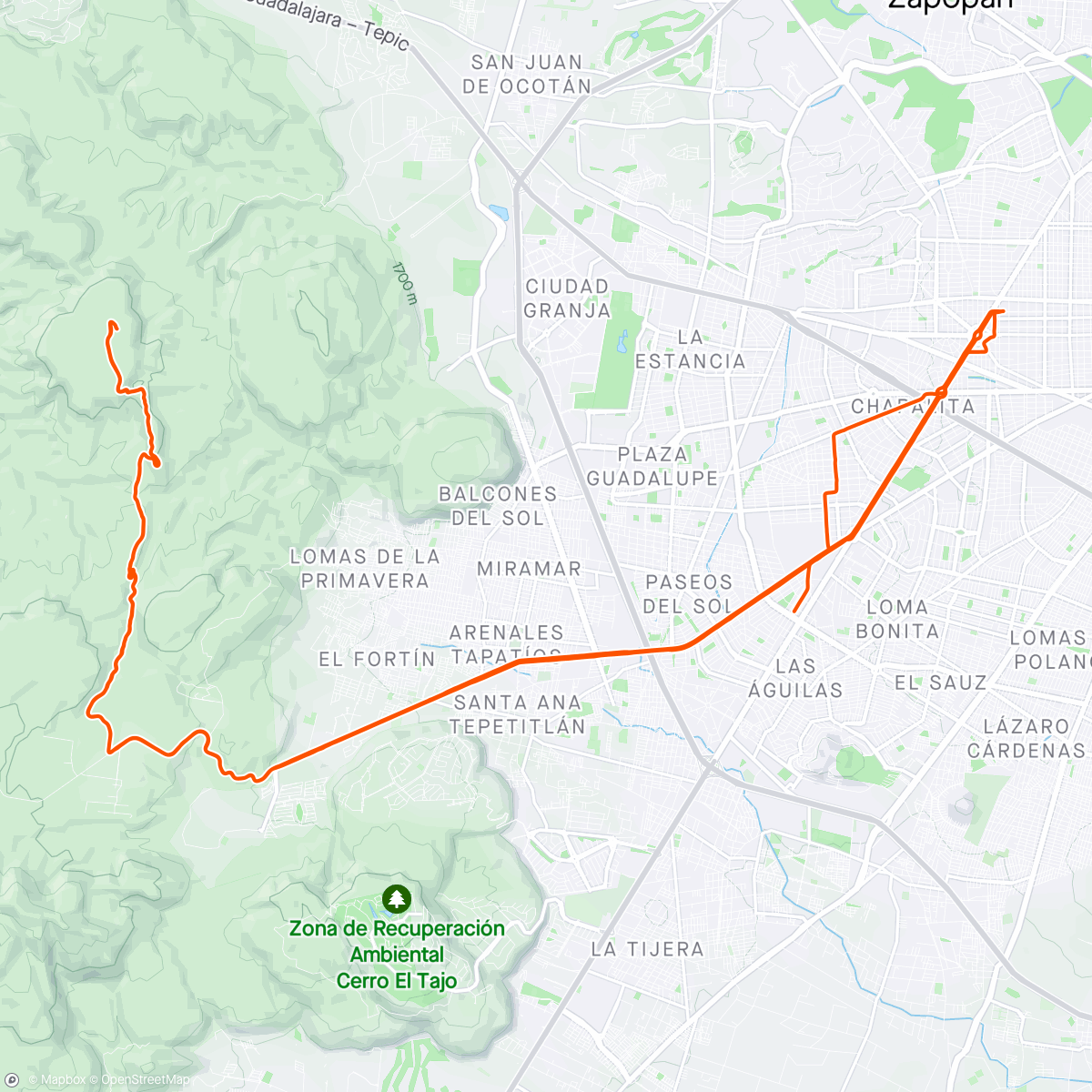 Map of the activity, 04-20 Ride