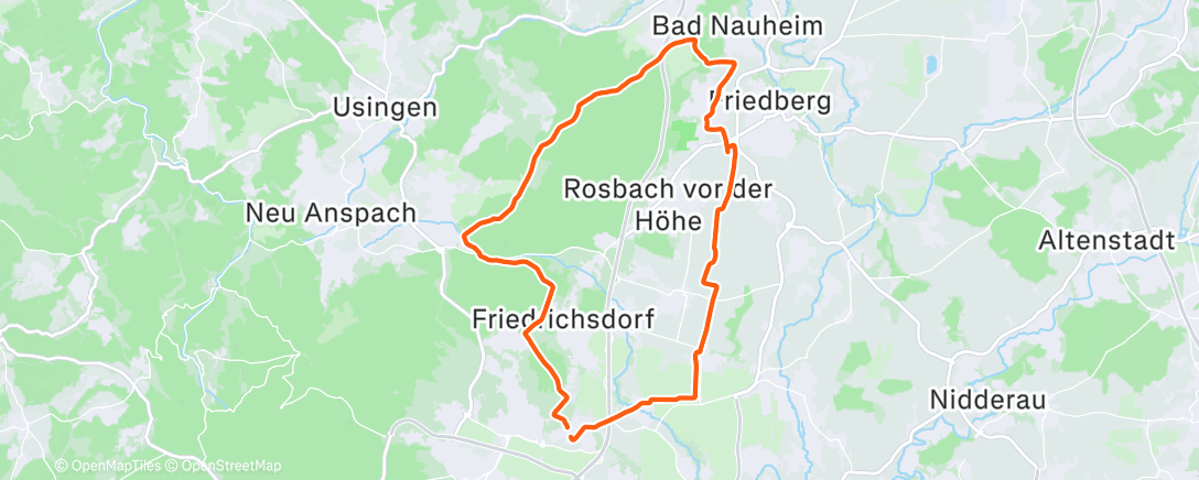 Map of the activity, Gravelrunde Winterstein Ockstadt ❄️❄️