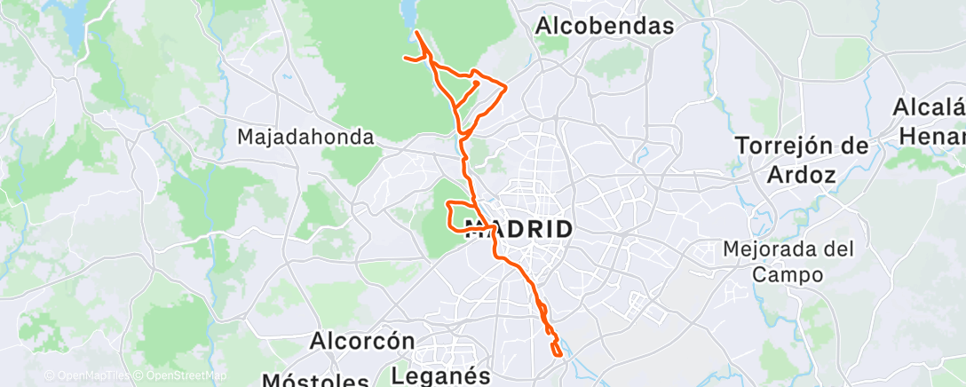 Map of the activity, El Pardo