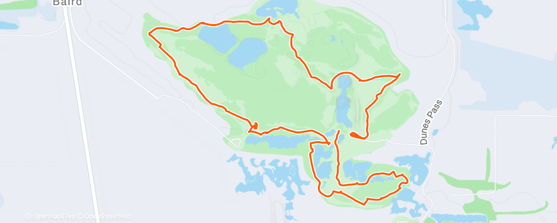 Map of the activity, Morning Golf