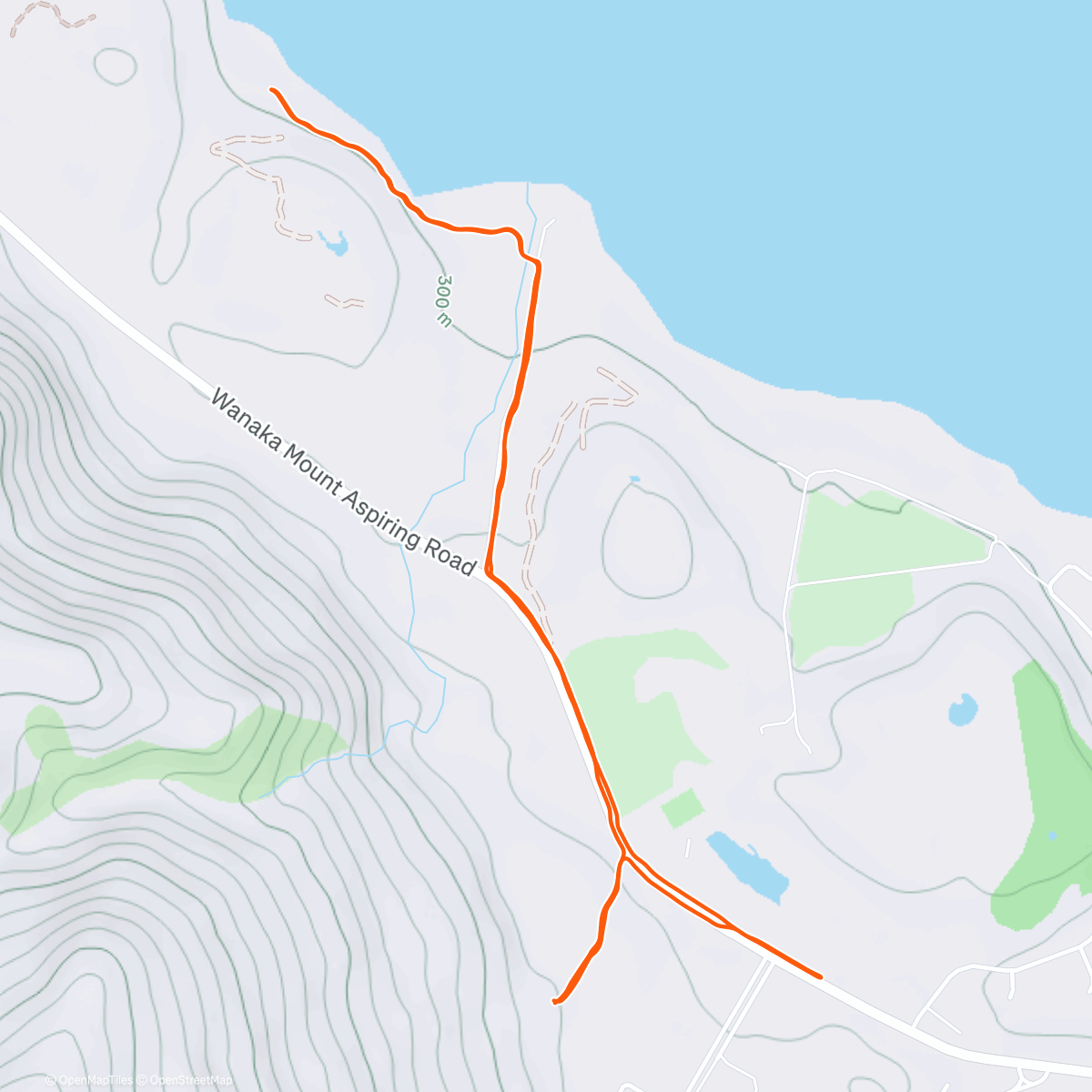 Map of the activity, Easier Run Than Planned