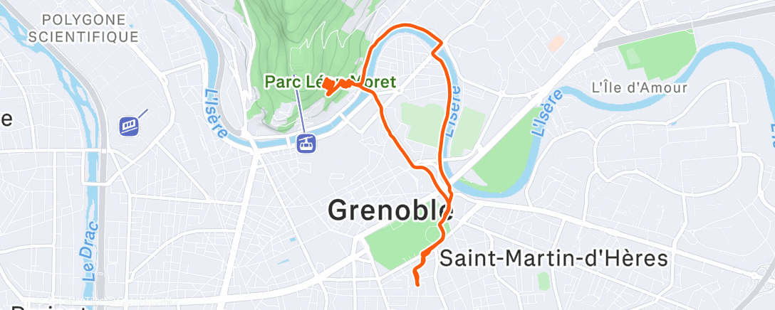 Map of the activity, Test VMA a ↗️ 6'