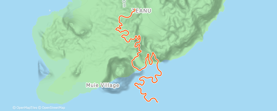 Map of the activity, Only a 10 k jog