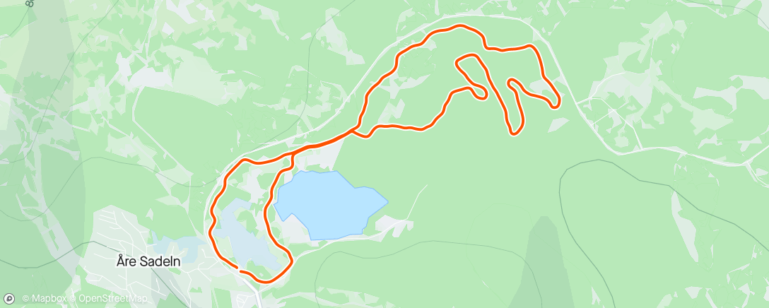 Mapa de la actividad, En runde i 10km-løypa i Åre Bjørnen
