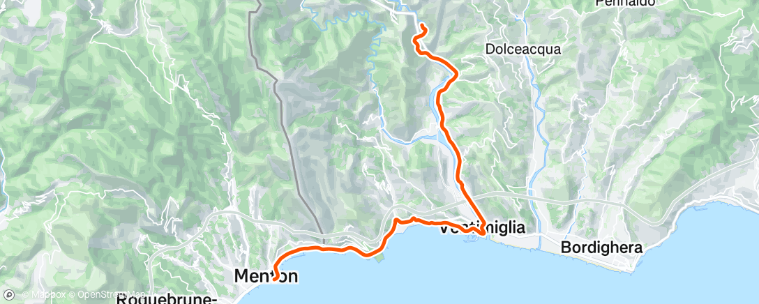 Map of the activity, Afternoon Ride