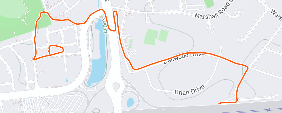 Map of the activity, Afternoon Walk