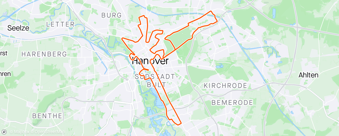 Map of the activity, Marathon Hannover