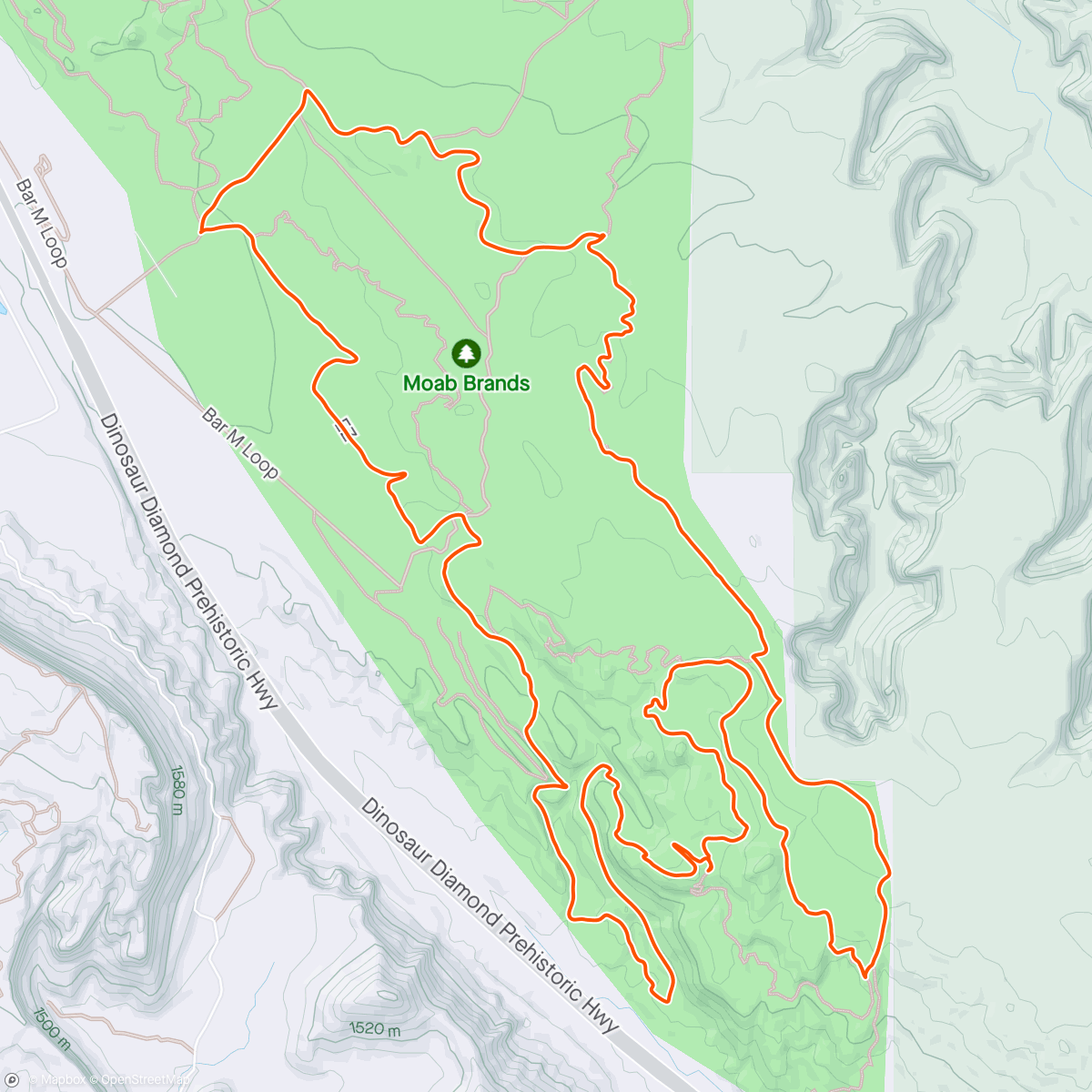 Map of the activity, Moab Brands