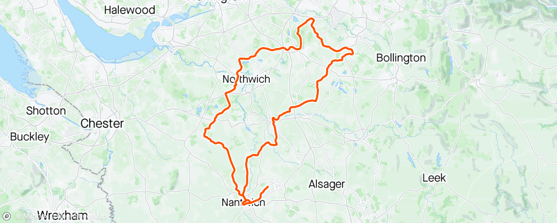 Map of the activity, Team Ride