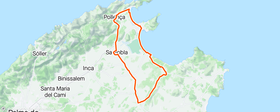 Map of the activity, Wet roads route to Petra